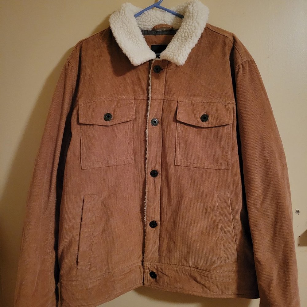 Lucky Brand Faux Sherpa Lined Corduroy Jacket